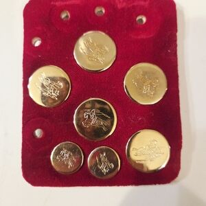 Vintage Burberry Prorsum Knight Replacement Buttons Set Blazer Jacket Gold Tone